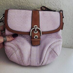 Like New Coach Soho Lavendar Signature C's Crossbody Bag